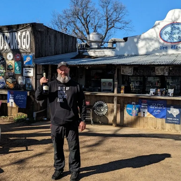 A regular at The Friendly Spot